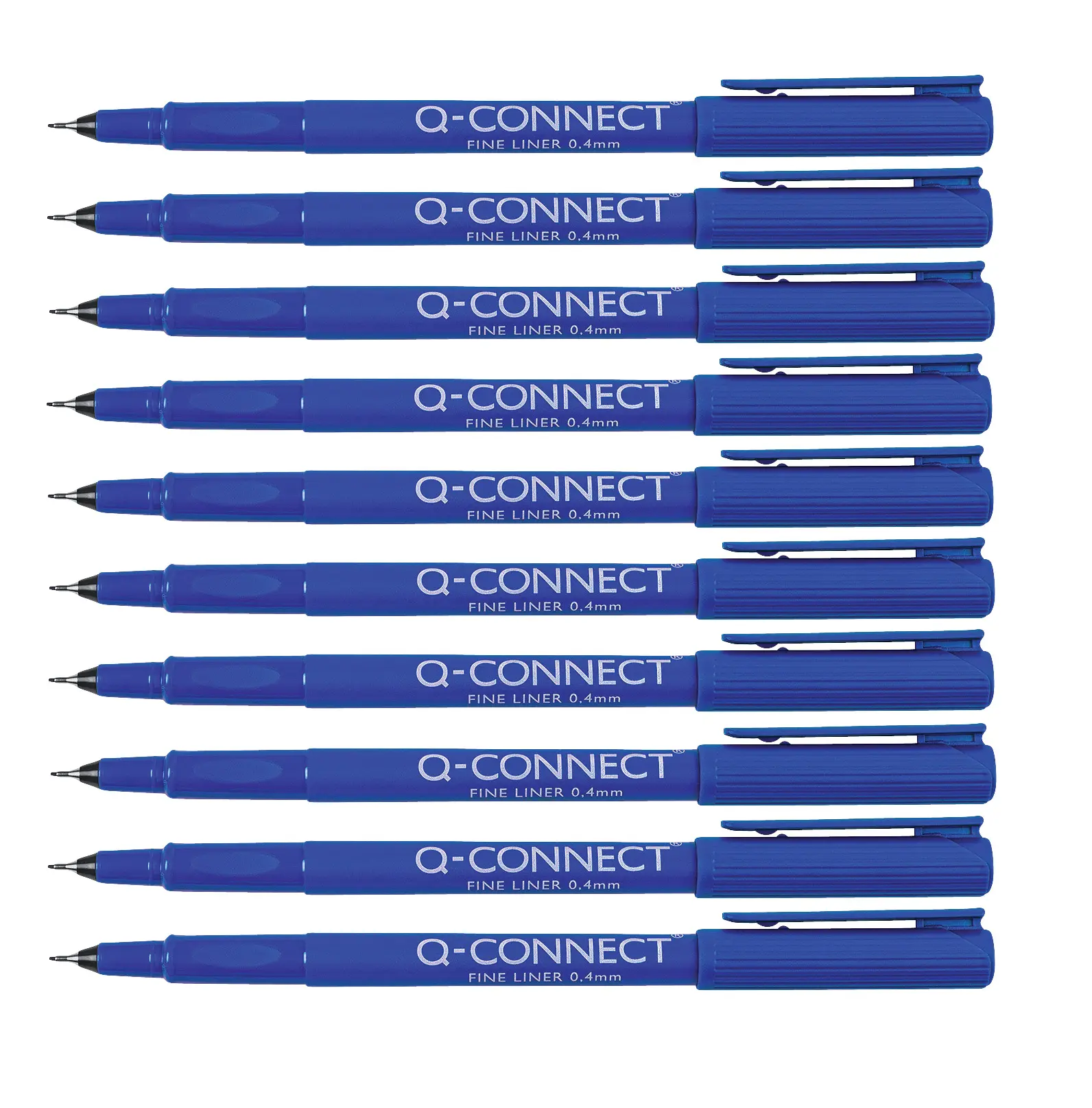 Q-CONNECT Feinliner, 0,4mm, blau, (10 Stück)