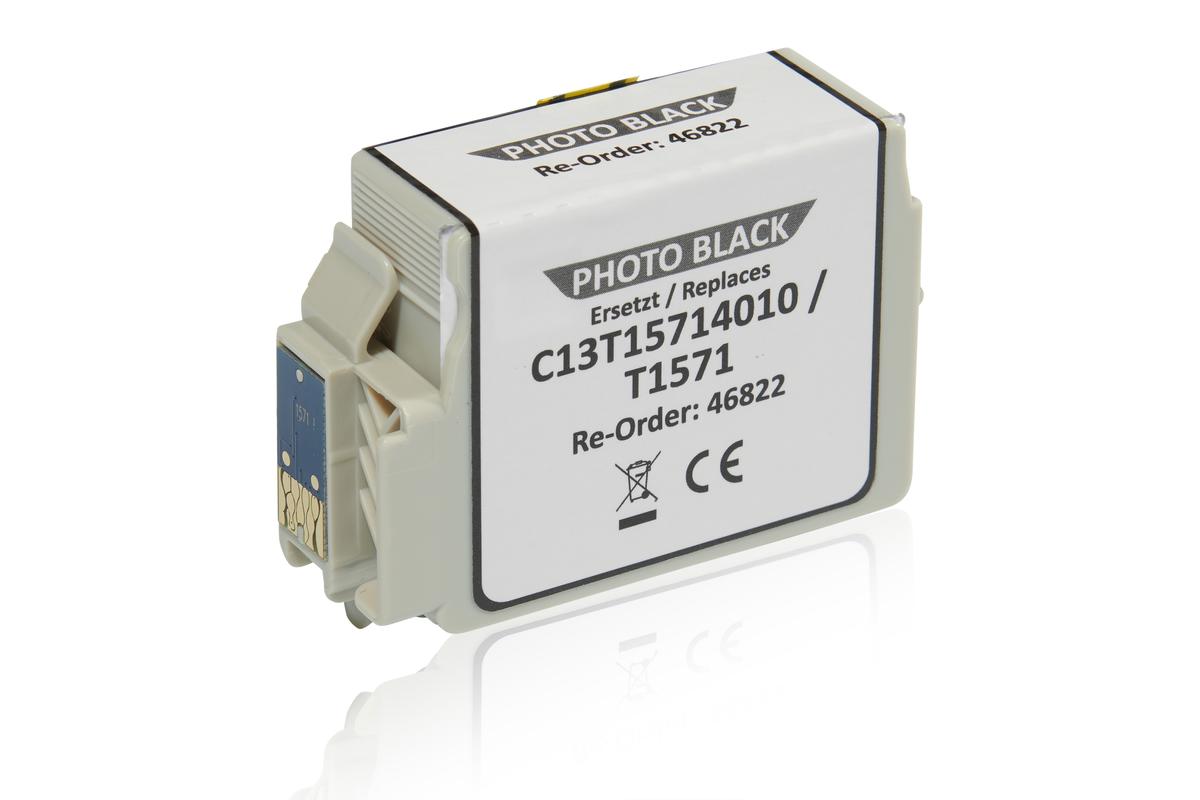 Kompatibel zu Epson C13T15714010 / T1571 Tintenpatrone, foto schwarz