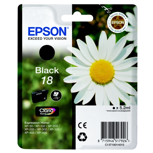 Original Epson C13T 18014012 / 18 Tintenpatrone schwarz