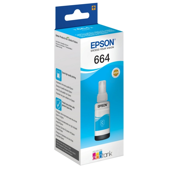 Original Epson C13T 664240 / 664 Tintenflasche cyan