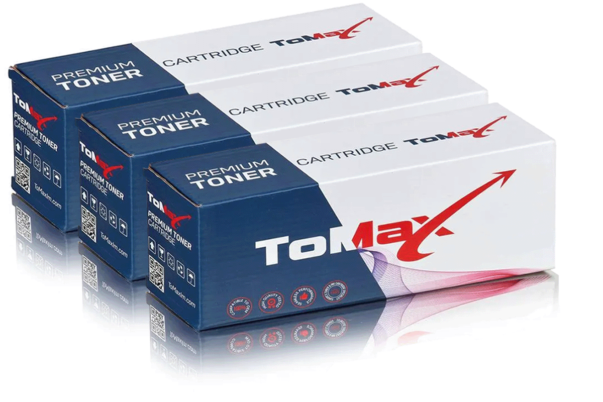 ToMax Multipack ersetzt Canon 2662B002 / 718BK enthält 3 x Tonerkartusche