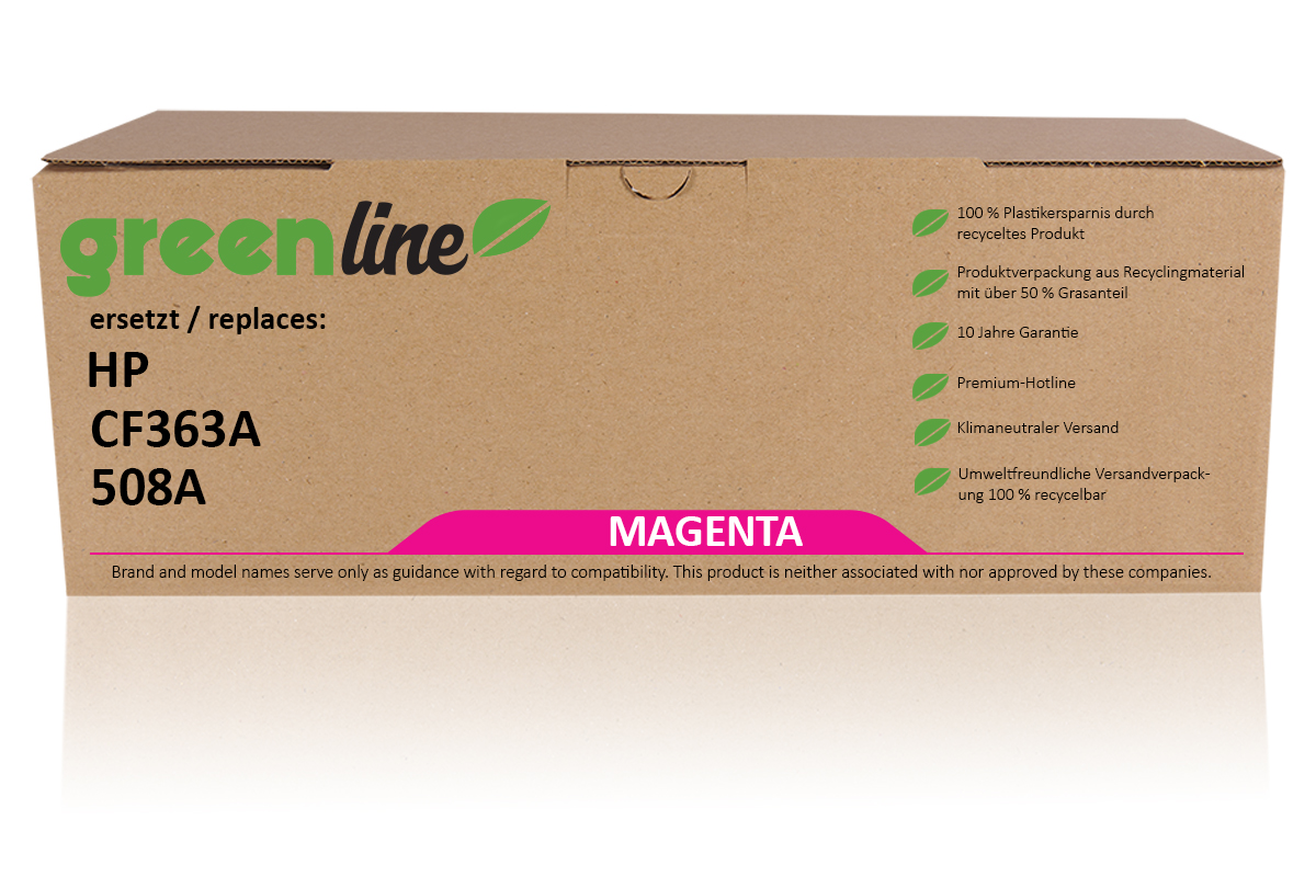 greenline ersetzt HP CF 363 A / 508A Tonerkartusche, magenta