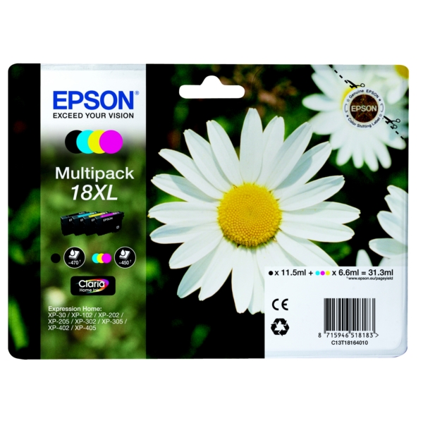 Original Epson C13T 18164012 / 18XL Tintenpatrone MultiPack