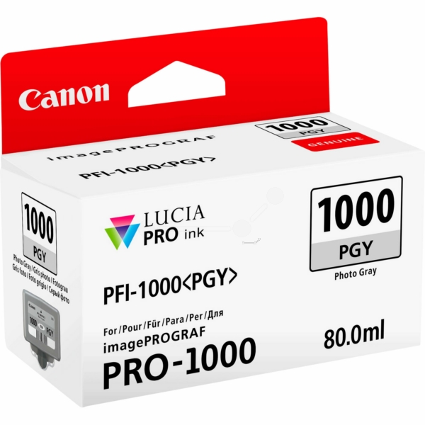 Kompatibel zu Canon 0553C001 / PFI-1000PGY Tintenpatrone, light grau