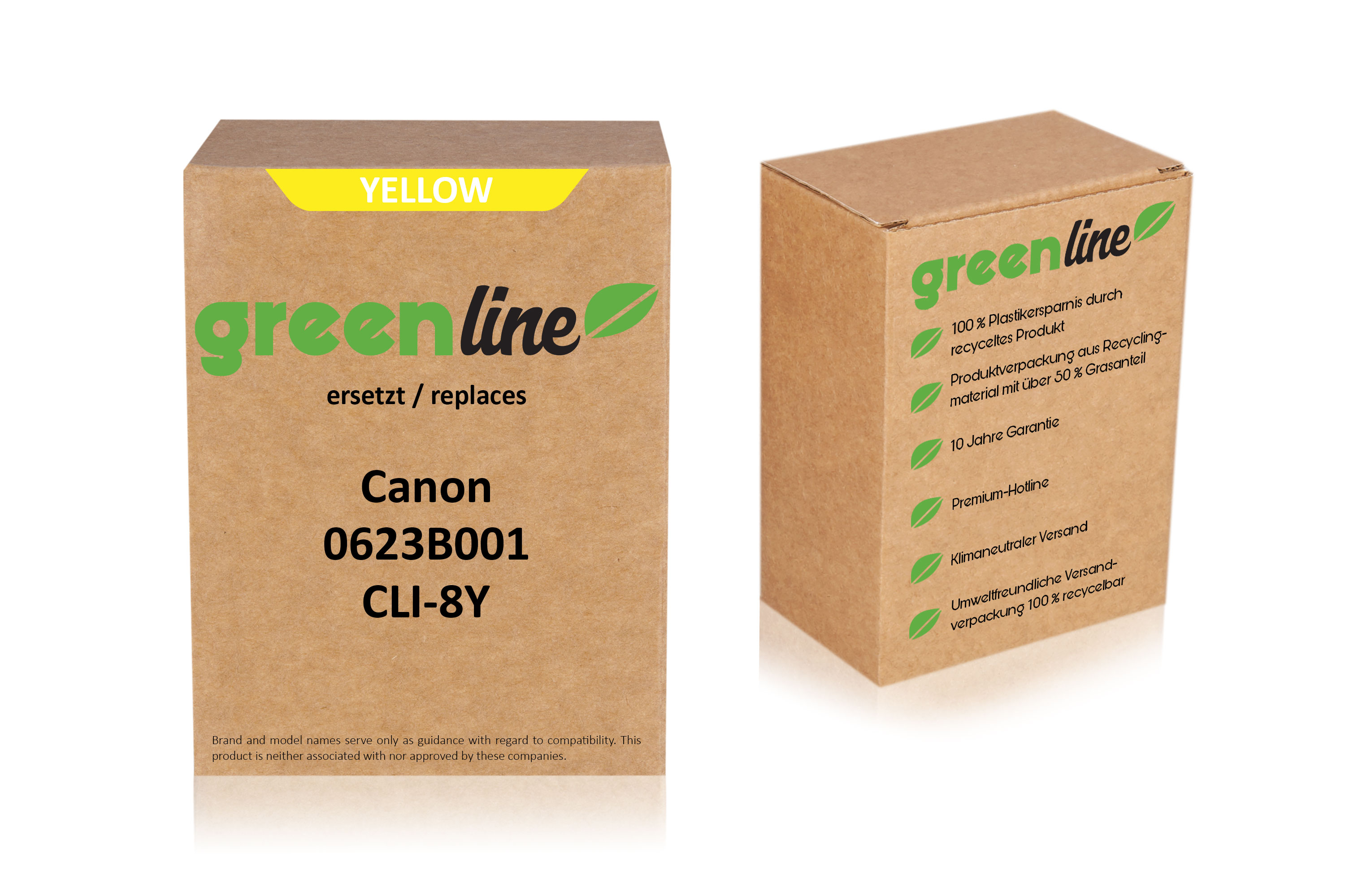 greenline ersetzt Canon 0623 B 001 / CLI-8 Y Tintenpatrone, gelb günstig kaufen