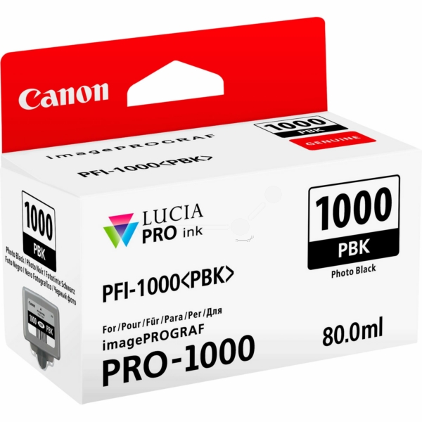 Kompatibel zu Canon 0546C001 / PFI-1000PBK Tintenpatrone, light schwarz