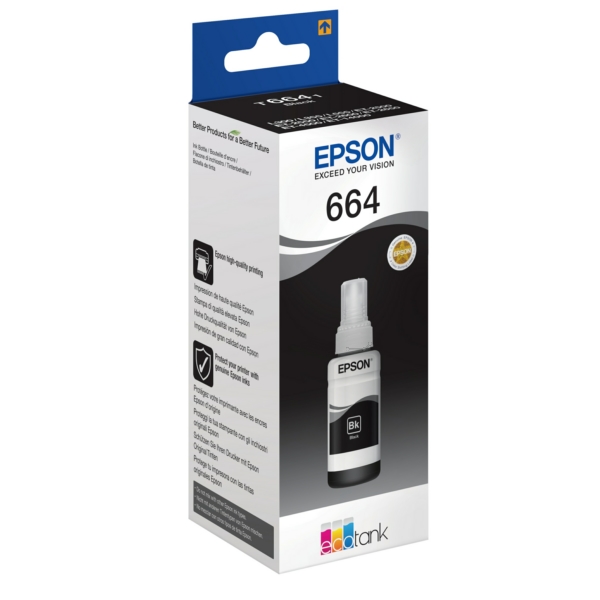 Original Epson C13T 664140 / 664 Tintenflasche schwarz günstig kaufen