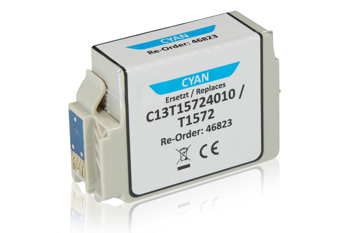 Kompatibel zu Epson C13T15724010 / T1572 Tintenpatrone, cyan günstig kaufen