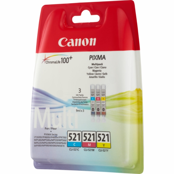 Original Canon 2934B010 / CLI-521 Tintenpatrone MultiPack günstig kaufen